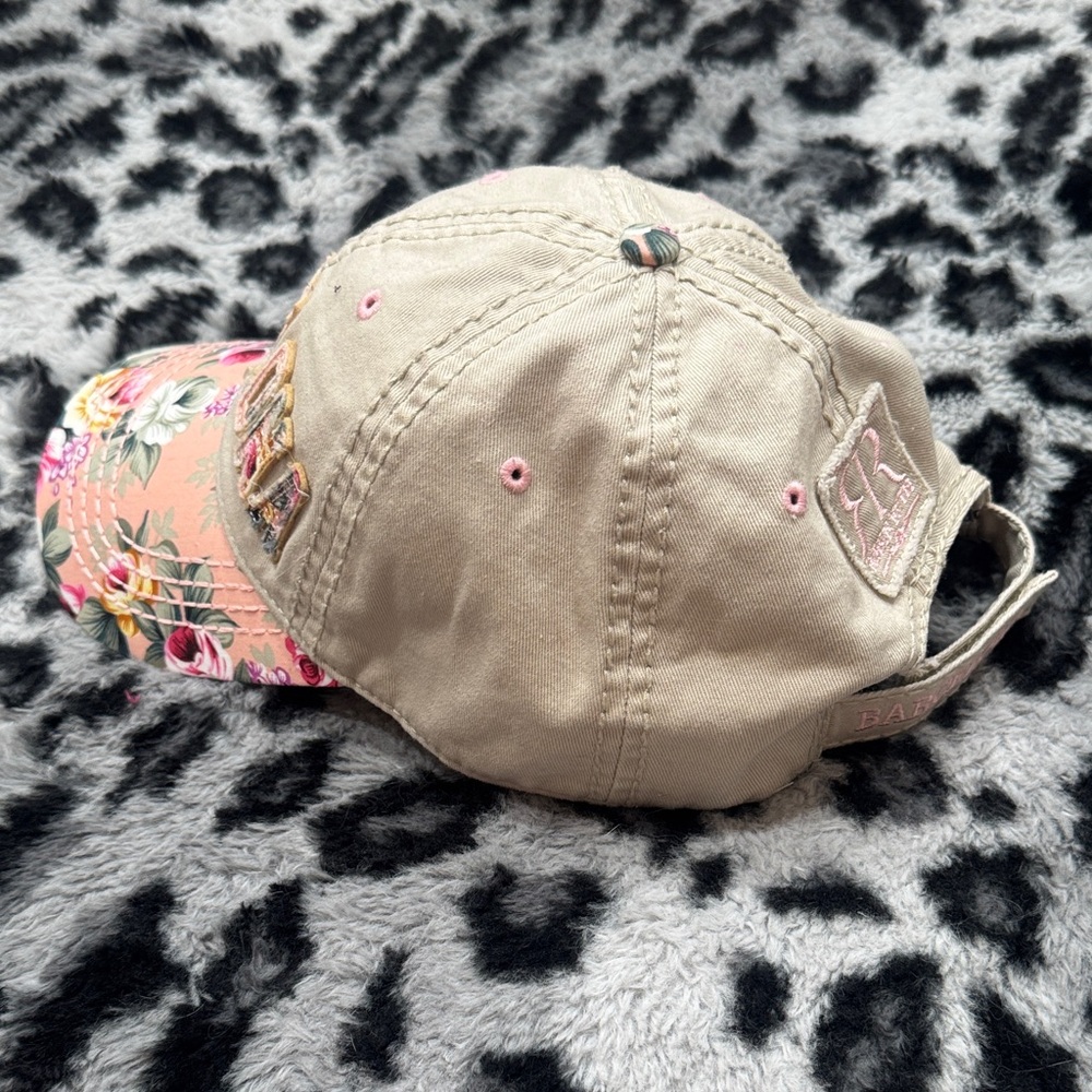 Robin Ruth Tan and Pink Floral Barcelona Cap - Picture 4 of 5